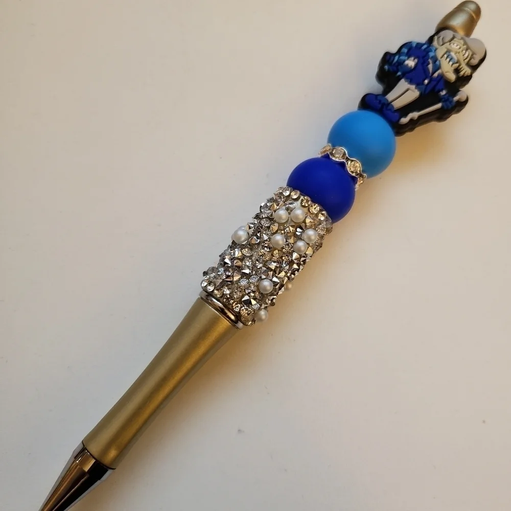 Handmade Year Without a Santa Claus Snow Miser Beaded Silicone Focal Bead Pen